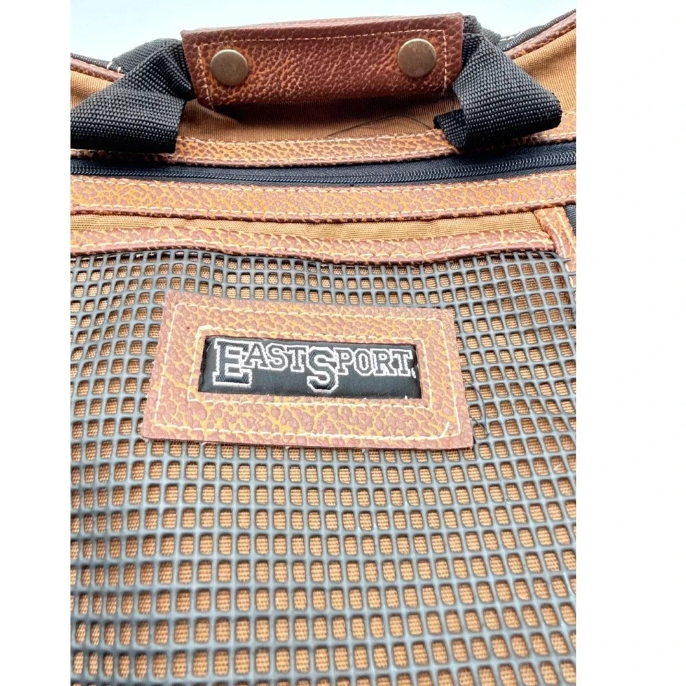 Vintage Eastsport Laptop Messenger Bag‎ Black Brown Canvas Tech Briefcase 90s
